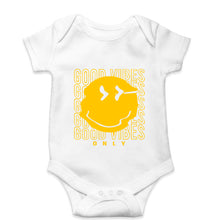 Load image into Gallery viewer, Good Vibes Emoji Kids Romper For Baby Boy/Girl-0-5 Months(18 Inches)-White-Ektarfa.online
