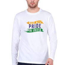 Load image into Gallery viewer, Made in India Full Sleeves T-Shirt for Men-White-Ektarfa.online
