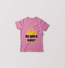 Load image into Gallery viewer, Kings Are Born In August Kids T-Shirt for Boy/Girl-Pink-Ektarfa.online
