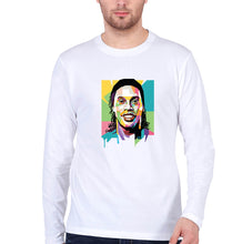 Load image into Gallery viewer, Ronaldinho Full Sleeves T-Shirt for Men-S(38 Inches)-White-Ektarfa.online
