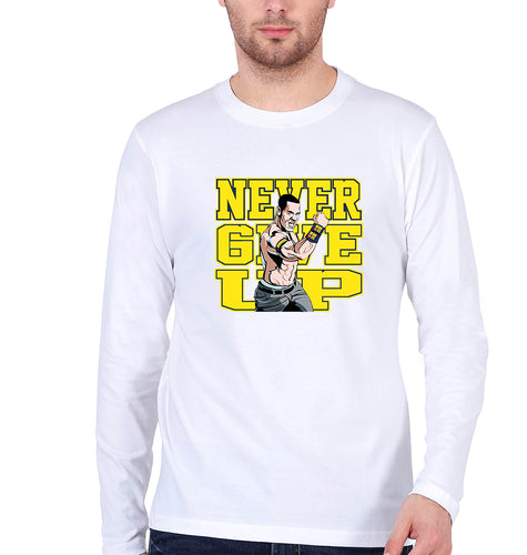 John Cena WWE Full Sleeves T-Shirt for Men-White-Ektarfa.online