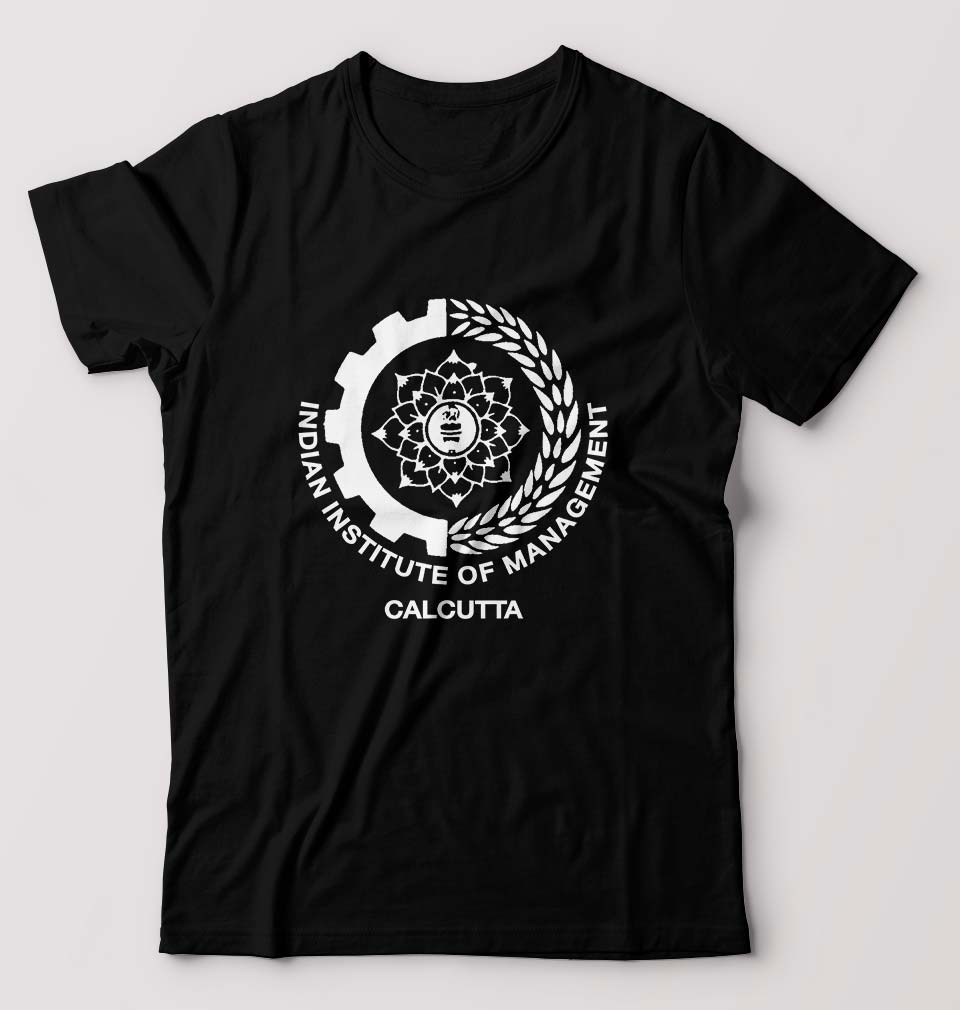 IIM Calcutta T-Shirt for Men-S(38 Inches)-Black-Ektarfa.online