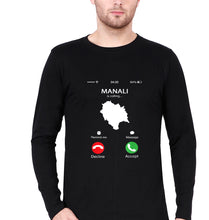 Load image into Gallery viewer, Manali Calling T Full Sleeves T-Shirt for Men-Black-Ektarfa.online
