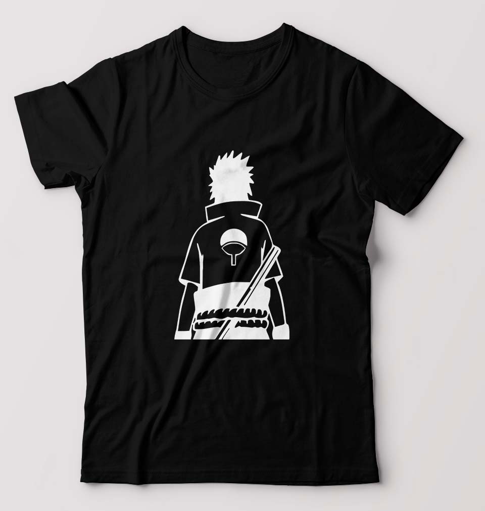 Sasuke Uchiha T-Shirt for Men-S(38 Inches)-Black-Ektarfa.online