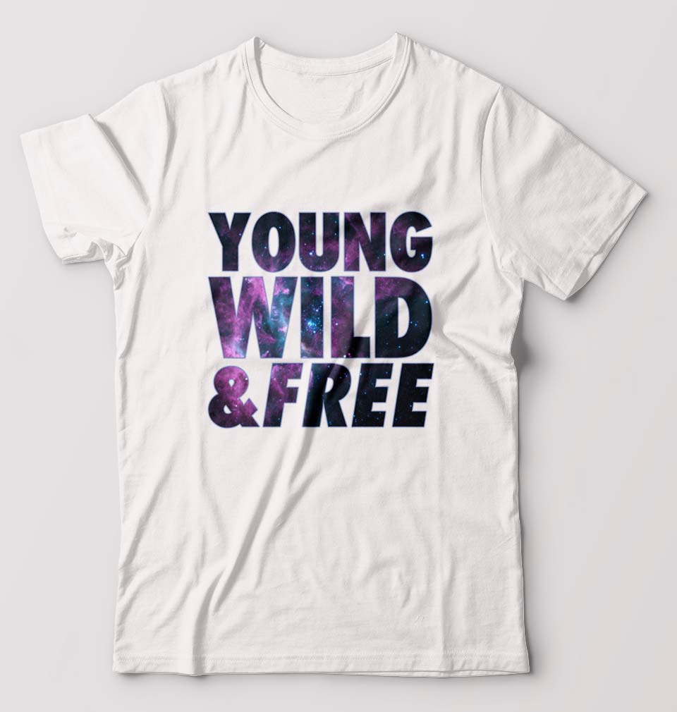 Young Wild Free T-Shirt for Men-White-Ektarfa.online