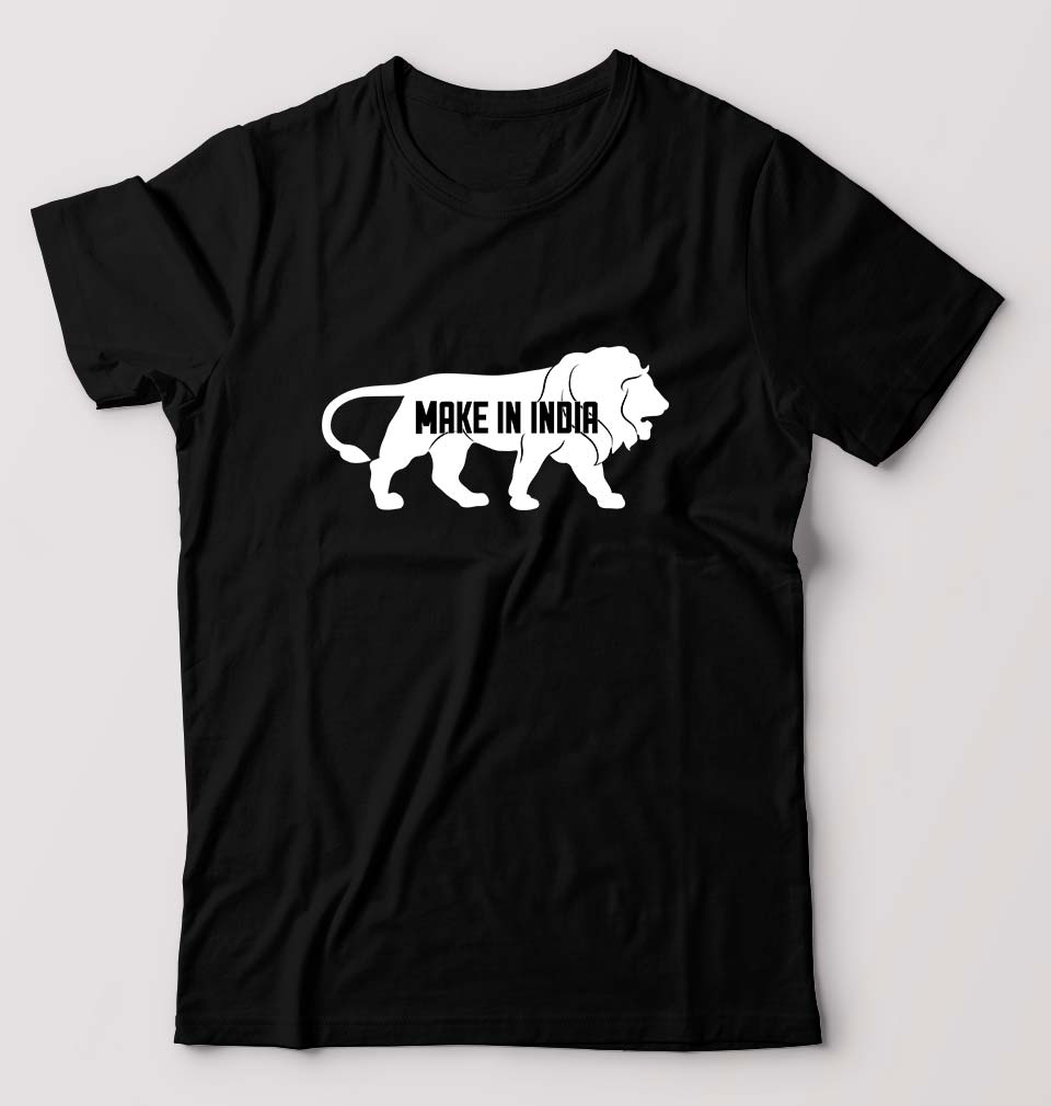 Make in India T-Shirt for Men-Black-Ektarfa.online