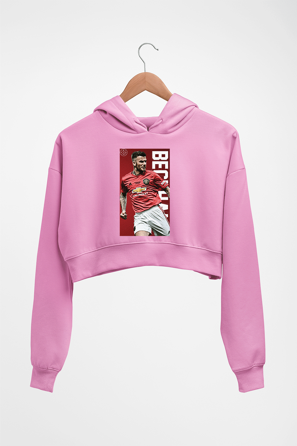 David Beckham Crop HOODIE FOR WOMEN-Light Baby Pink-Ektarfa.online