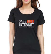 Load image into Gallery viewer, Internet Funny T-Shirt for Women-Black-Ektarfa.online
