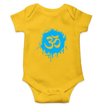 Load image into Gallery viewer, Hindi Om Kids Romper For Baby Boy/Girl-0-5 Months(18 Inches)-Yellow-Ektarfa.online
