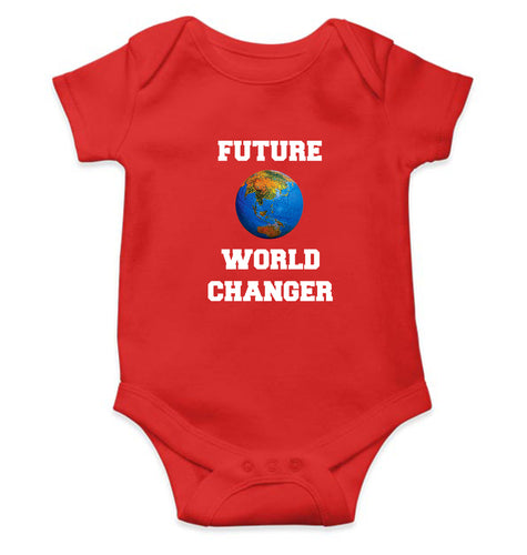 Future World Changer Kids Romper For Baby Boy/Girl-0-5 Months(18 Inches)-Red-Ektarfa.online