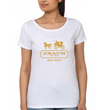 Load image into Gallery viewer, Coach T-Shirt for Women-XS(32 Inches)-White-Ektarfa.online
