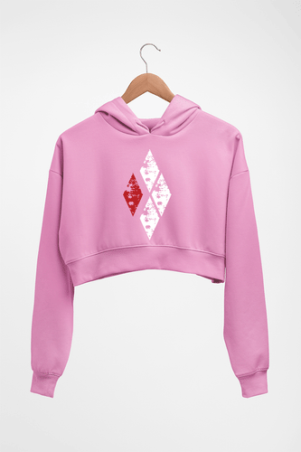 Harley Quinn Crop HOODIE FOR WOMEN-Light Baby Pink-Ektarfa.online