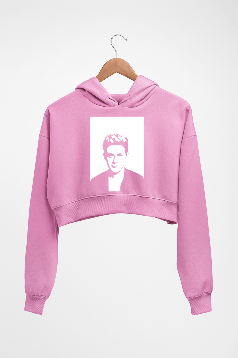 Niall Horan Crop HOODIE FOR WOMEN-Light Baby Pink-Ektarfa.online
