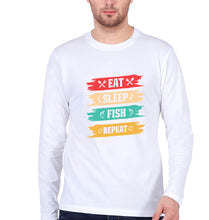 Load image into Gallery viewer, Fishing Full Sleeves T-Shirt for Men-White-Ektarfa.online
