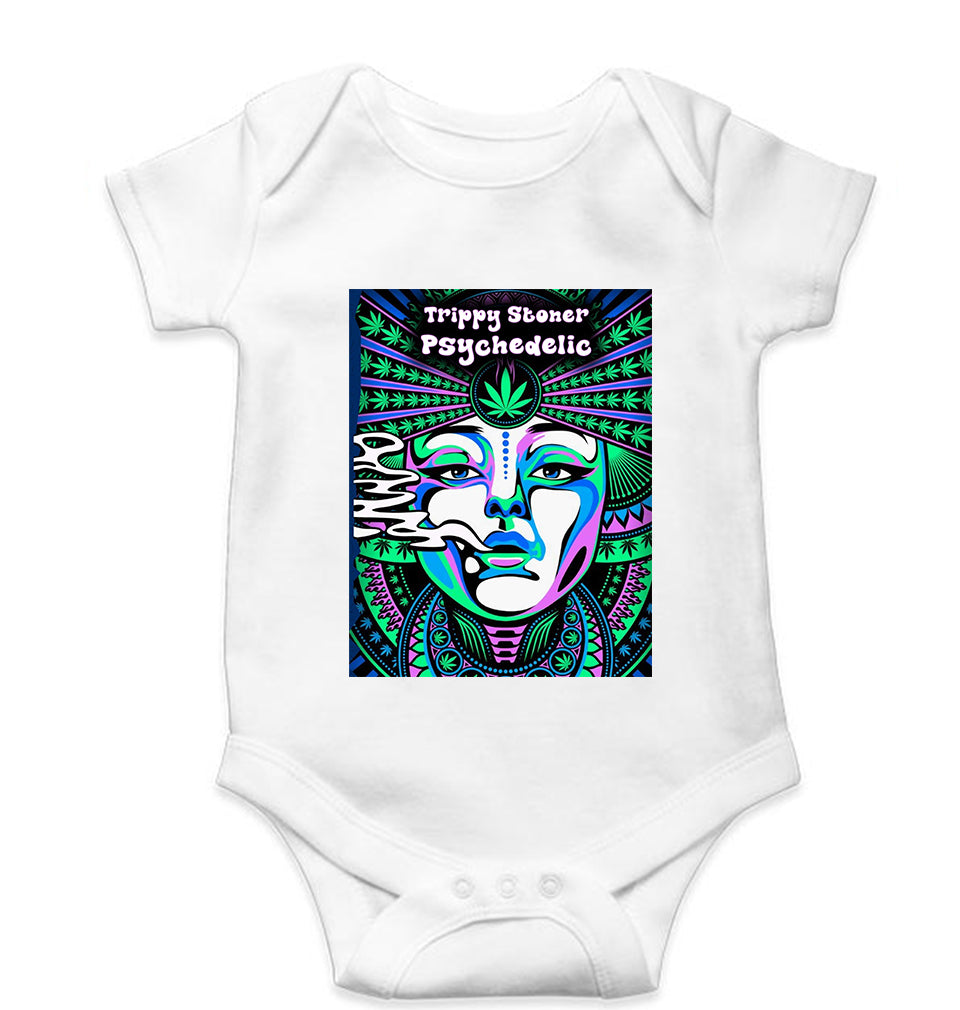 Trippy Stoner Psychedelic Kids Romper For Baby Boy/Girl-White-Ektarfa.online