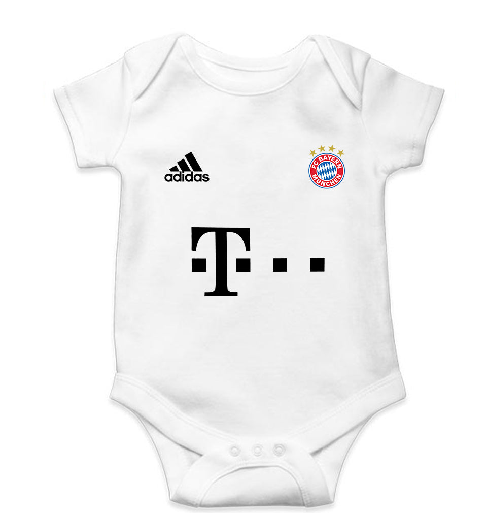 FC Bayern Munich 2021-22 Kids Romper For Baby Boy/Girl-0-5 Months(18 Inches)-White-Ektarfa.online