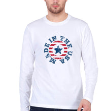 Load image into Gallery viewer, America Full Sleeves T-Shirt for Men-White-Ektarfa.online
