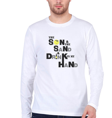 Goa Full Sleeves T-Shirt for Men-White-Ektarfa.online