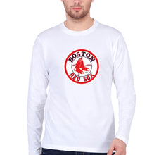 Load image into Gallery viewer, Boston Red Sox Baseball Full Sleeves T-Shirt for Men-White-Ektarfa.online
