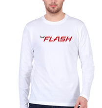Load image into Gallery viewer, Flash Superhero Full Sleeves T-Shirt for Men-White-Ektarfa.online
