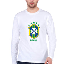 Load image into Gallery viewer, Brazil Football Full Sleeves T-Shirt for Men-White-Ektarfa.online

