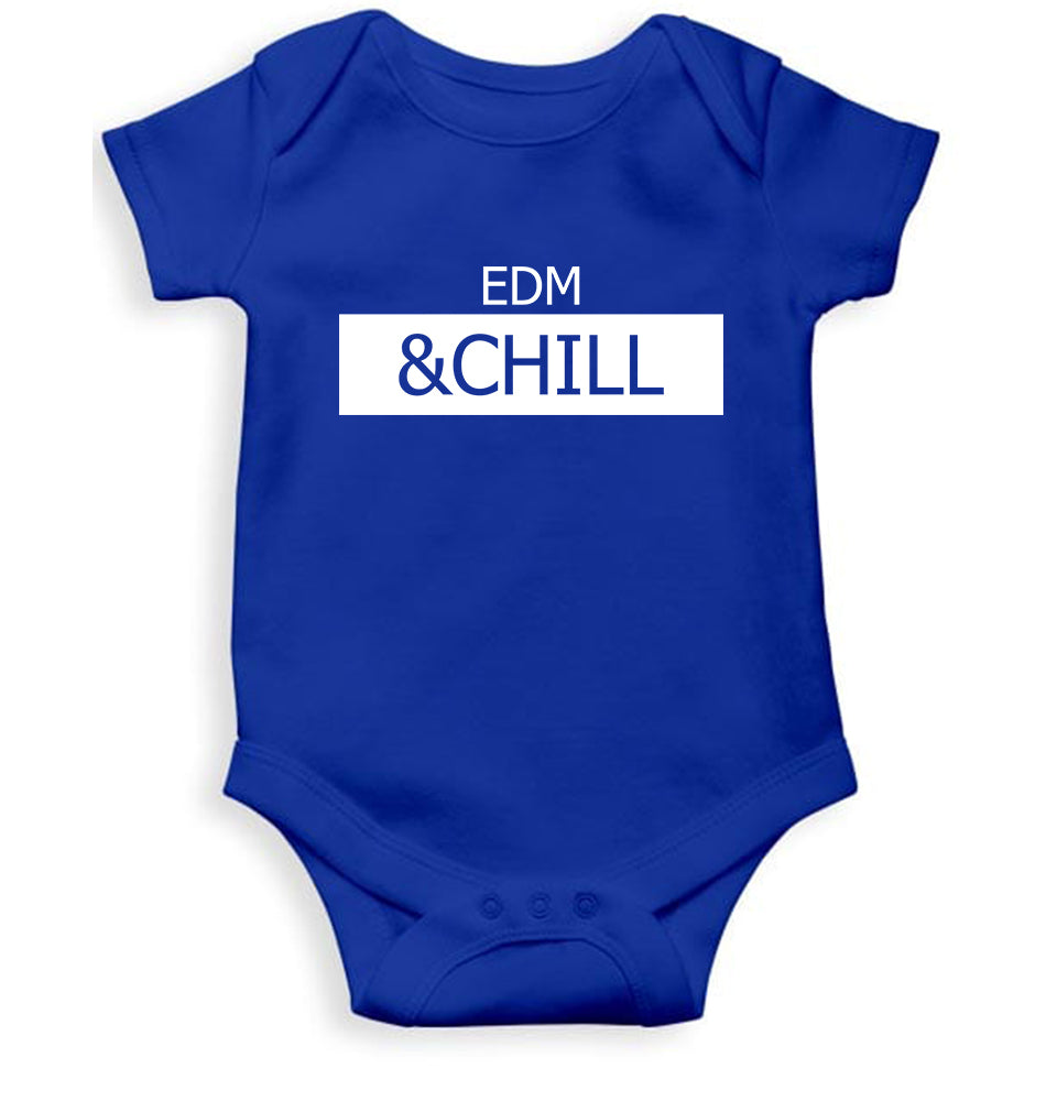 EDM & CHILL Kids Romper For Baby Boy/Girl-0-5 Months(18 Inches)-Royal Blue-Ektarfa.online