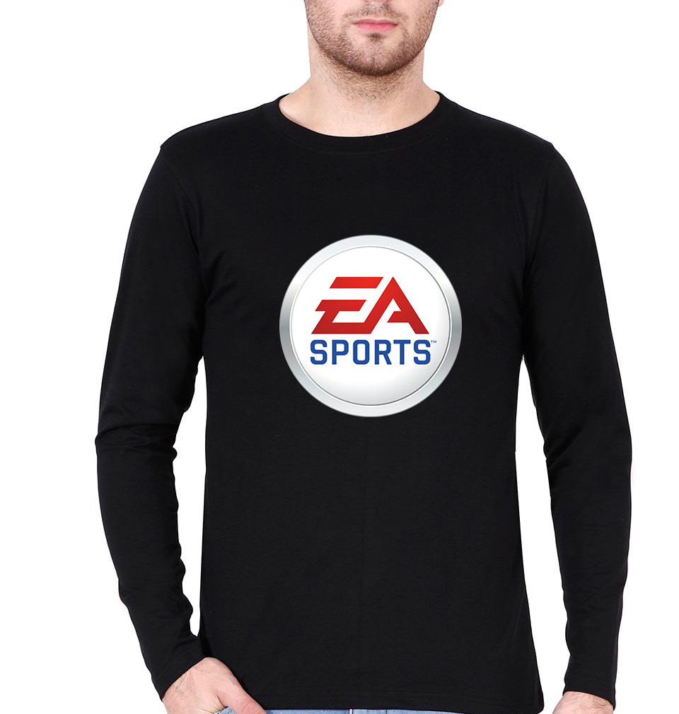 EA Sports Full Sleeves T-Shirt for Men-Black-Ektarfa.online