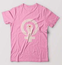 Load image into Gallery viewer, Feminist T-Shirt for Men-S(38 Inches)-Light Baby Pink-Ektarfa.online

