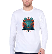 Load image into Gallery viewer, Fox Wolf Full Sleeves T-Shirt for Men-White-Ektarfa.online
