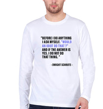 Load image into Gallery viewer, Dwight Schrute Full Sleeves T-Shirt for Men-White-Ektarfa.online
