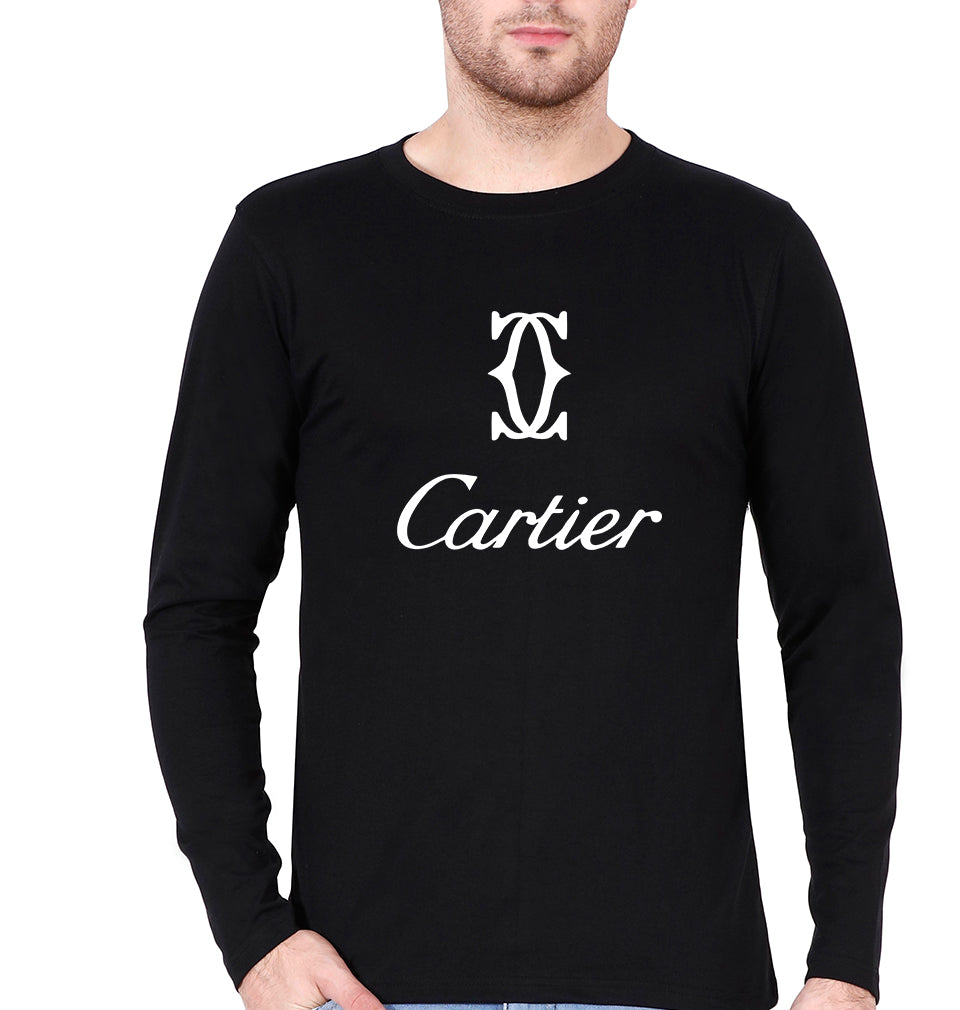 Cartier Full Sleeves T-Shirt for Men-S(38 Inches)-Black-Ektarfa.online