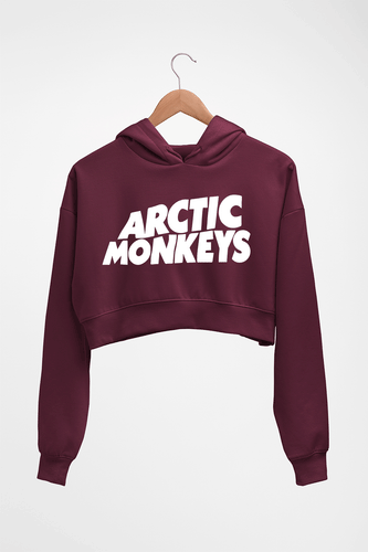 Arctic Monkeys Crop HOODIE FOR WOMEN-Maroon-Ektarfa.online