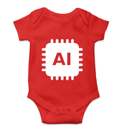 Artificial intelligence (AI) Kids Romper For Baby Boy/Girl-Red-Ektarfa.online