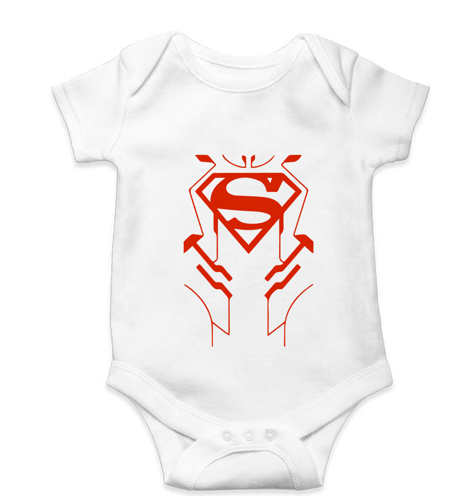 Superman Superhero Kids Romper For Baby Boy/Girl-0-5 Months(18 Inches)-White-Ektarfa.online