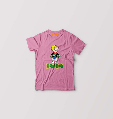 Richie Rich Kids T-Shirt for Boy/Girl-Pink-Ektarfa.online