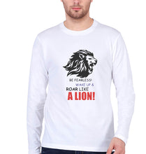 Load image into Gallery viewer, Lion Full Sleeves T-Shirt for Men-White-Ektarfa.online
