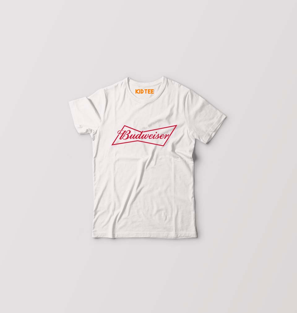 Budweiser Kids T-Shirt for Boy/Girl-White-Ektarfa.online