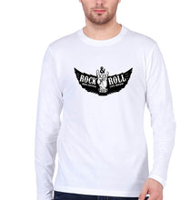 Load image into Gallery viewer, Rock &amp; Roll Full Sleeves T-Shirt for Men-S(38 Inches)-White-Ektarfa.online
