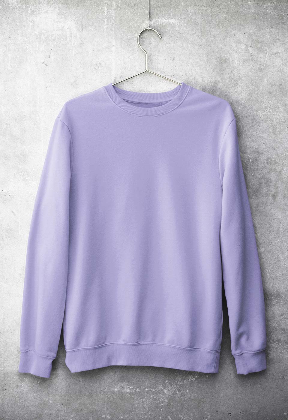 Plain Lavender Unisex Sweatshirt for Men/Women