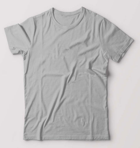 Plain Grey Melange Half Sleeves T-Shirt For Men-Ektarfa.co.in
