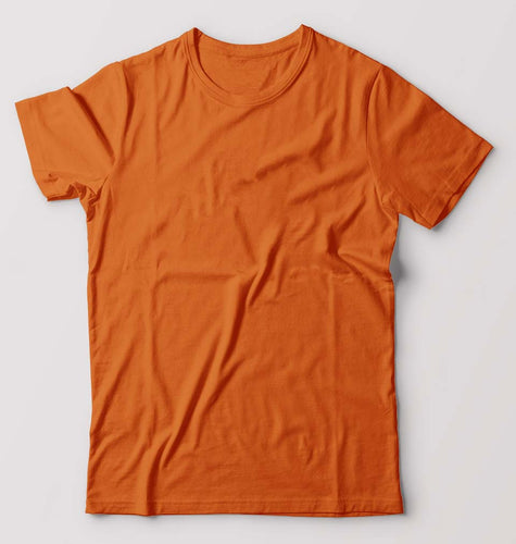 Plain Orange Half Sleeves T-Shirt For Men-Ektarfa.co.in