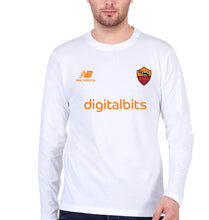 Load image into Gallery viewer, A.S. Roma 2021-22 Full Sleeves T-Shirt for Men-White-Ektarfa.online
