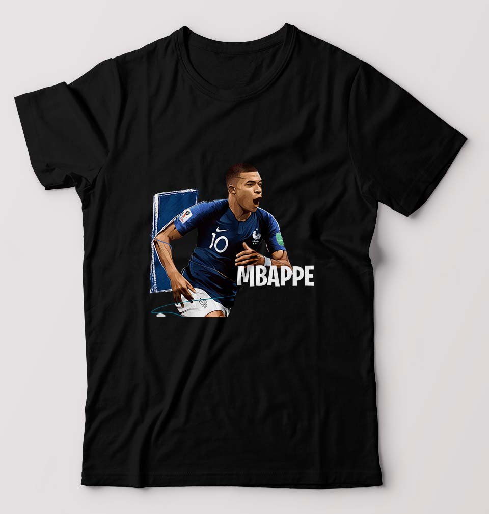 Kylian Mbappé T-Shirt for Men-Black-Ektarfa.online