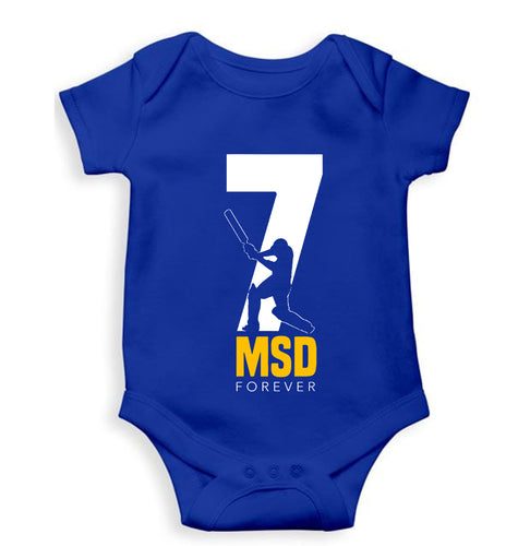 MS Dhoni (MSD) Kids Romper For Baby Boy/Girl-Royal Blue-Ektarfa.online