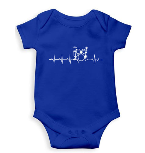 Drummer Kids Romper For Baby Boy/Girl-0-5 Months(18 Inches)-Royal Blue-Ektarfa.online