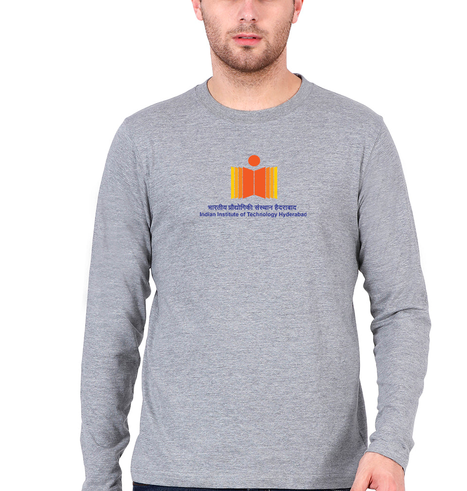 IIT Hyderabad Full Sleeves T-Shirt for Men-Grey Melange-Ektarfa.online