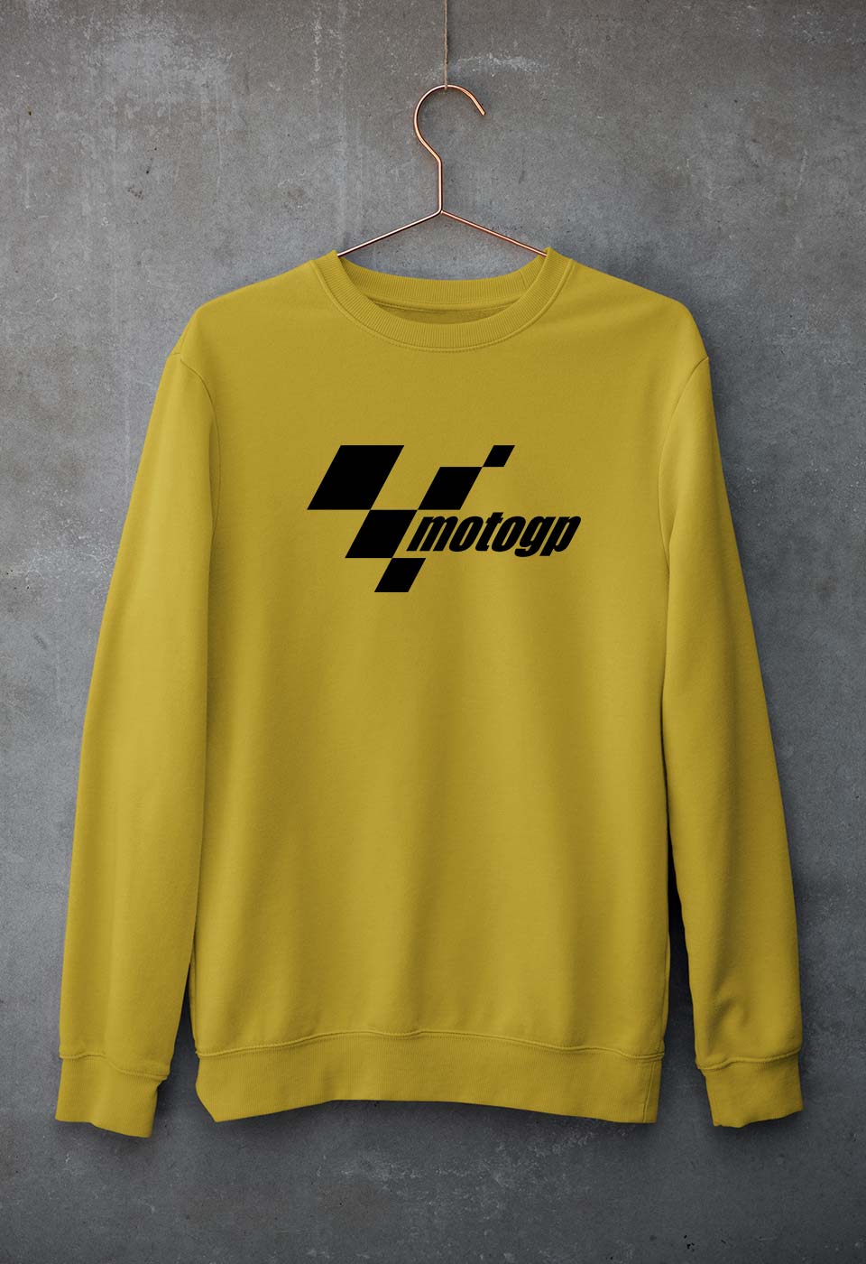 MotoGP Unisex Sweatshirt for Men/Women-S(40 Inches)-Mustard Yellow-Ektarfa.online