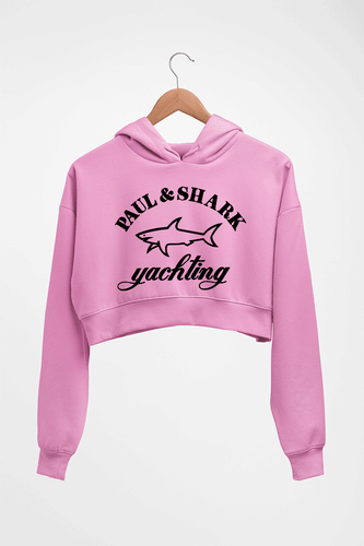 Paul & Shark Crop HOODIE FOR WOMEN-Light Baby Pink-Ektarfa.online