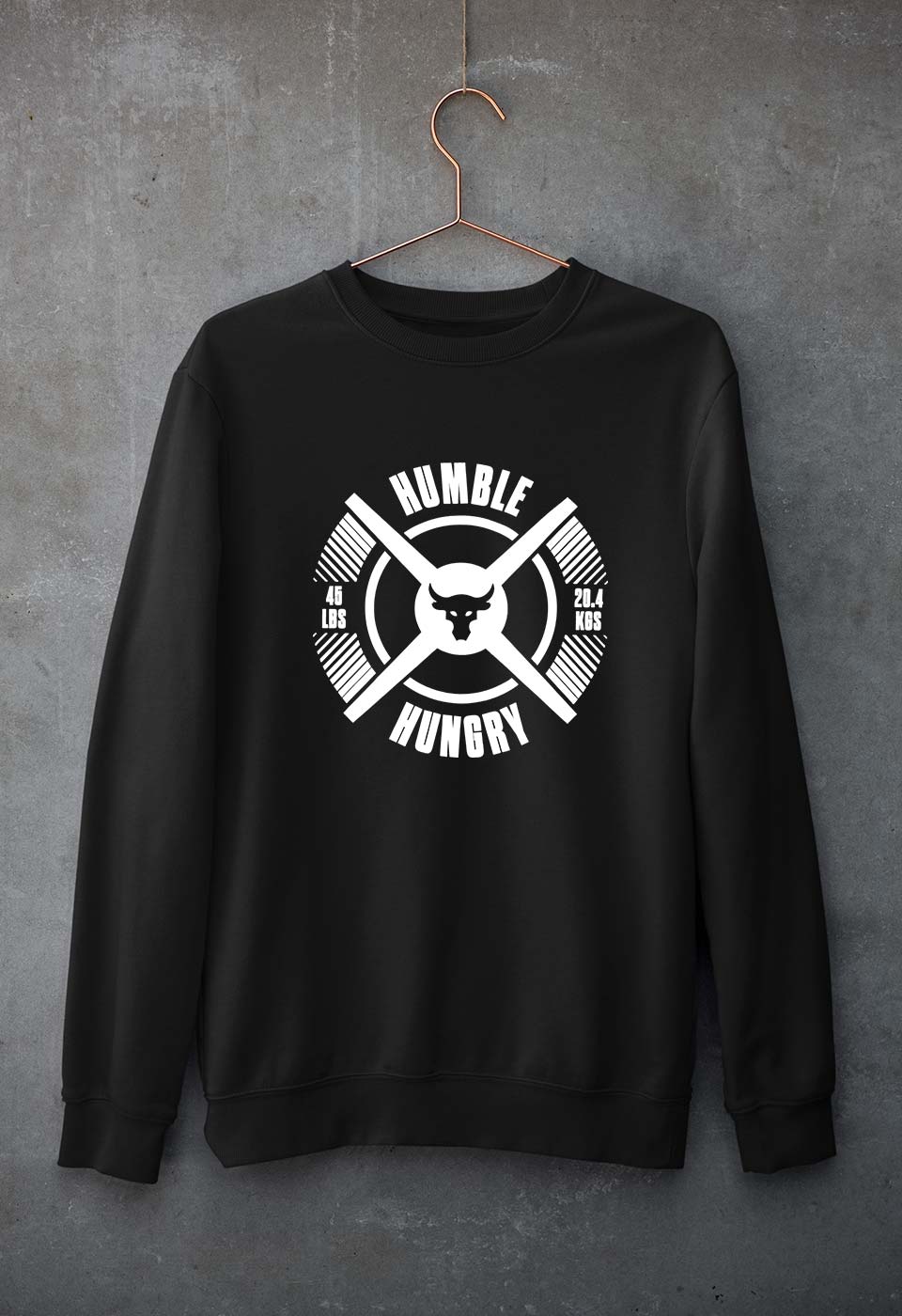Humble Hungry Gym Unisex Sweatshirt for Men/Women-Black-Ektarfa.online