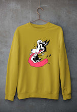 Load image into Gallery viewer, Funny Wolf Unisex Sweatshirt for Men/Women-S(40 Inches)-Mustard Yellow-Ektarfa.online
